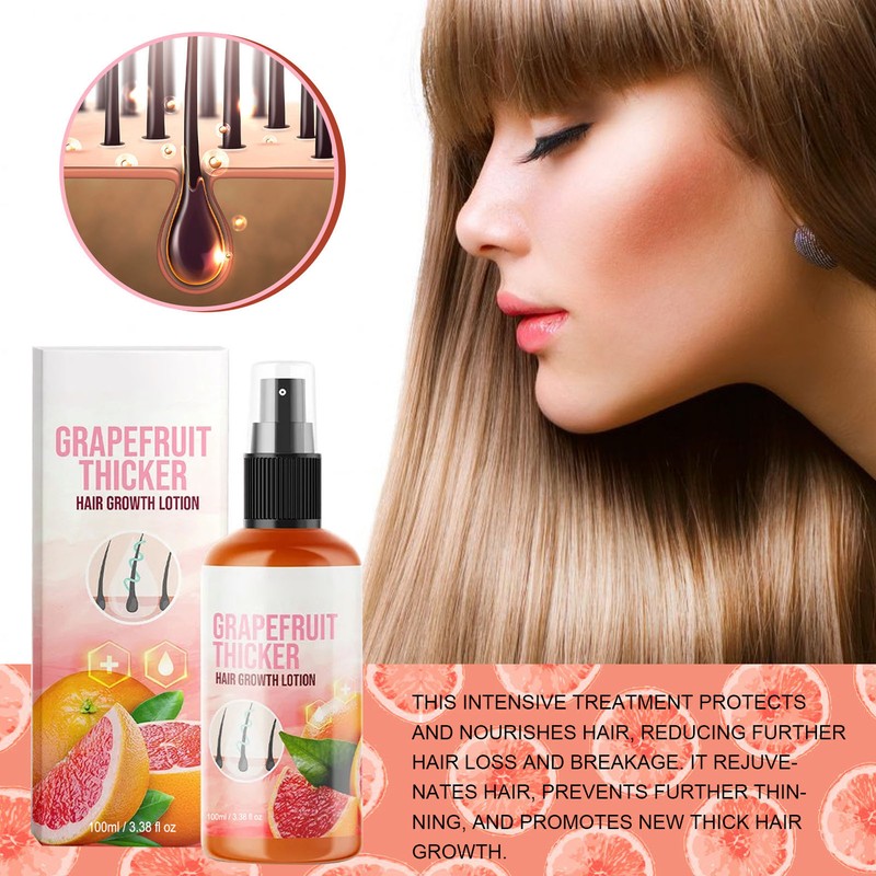 3pcs Grapefruit Thicker Hair Lotion Spray 100ml Smoothing Nourishing Hair