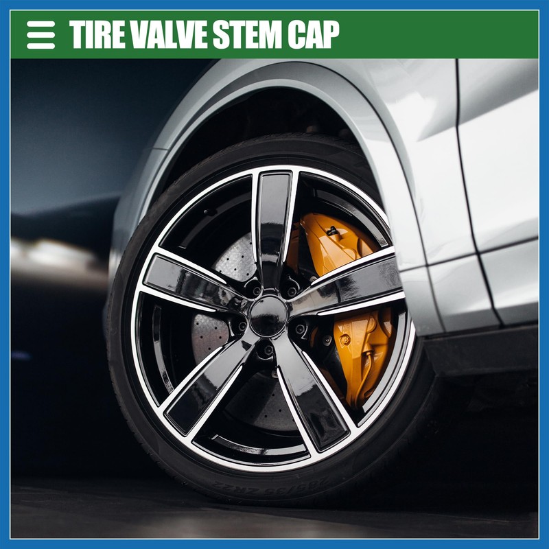 A ABSOPRO Universal Tire Valve Stem Caps, 17mm, Aluminum Alloy,