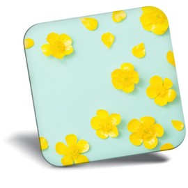 Destination Vinyl ltd Fridge Magnet - Cute Yellow Buttercup Flower 3152