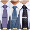 Set of 3 Tie Pins, Tie Clips for Men, Classic