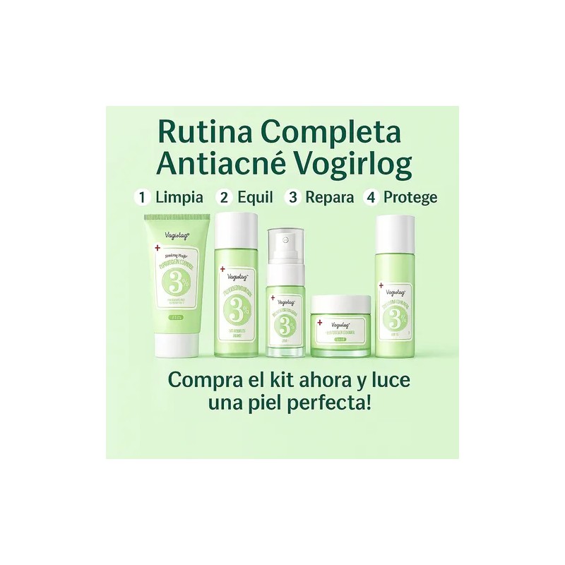 Kit Skincare Antiacné Vogirlog 5 Pasos Control Grasa