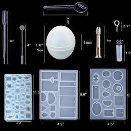 TopHomer Jewelry Making Craft Kit Resin Molds Set DIY Jewelry Making Kits Craft Necklace Jewelry Pendant Making for Resin Crafts Beginners