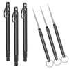 Iliensa 3 Pieces Portable Titanium Toothpicks,Metal Pocket Toothpick Stainless Steel