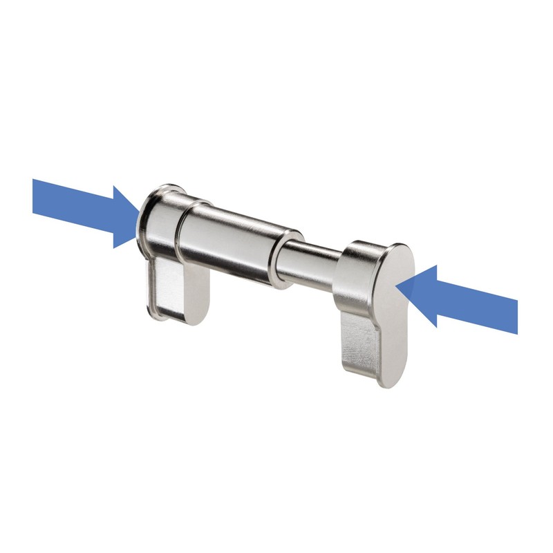 W+M EASYBLIND Universal Blind Cylinder Adjustable Fireproof Profile Cylinder 50-76