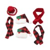 Christmas Wine Bottle Knit Hat Scarf Set Small Nylon Cotton
