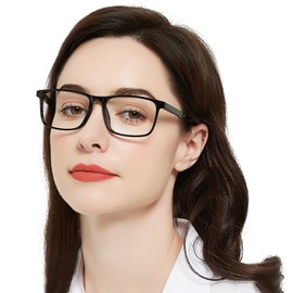 MARE AZZURO Lightweight Reading Glasses +1.75 Women Large Square Readers 1.00 1.25 1.50 1.75 2.00 2.25 2.50 2.75 3.00 3.50 4.00 5.00 6.00 (Black, 1.75)
