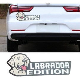Dog Edition Car Badges Laser Cutting Car Vehicle Emblem,3D Car Badge Automotive Decals Stickers Funy Animal Decor Car Accessories Gifts for Car Truck Rv Boat Exterior Decoration (Labrador)