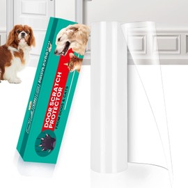 FTSTC Door Protector from Dog Scratching, [Thicken Vinyl] Heavy Duty Claw Guard Door Protector, Flexible Couch Corner Door Claw Shield for Cat, Anti-Scratch Guard for Furnitures(130in X 8.3in)