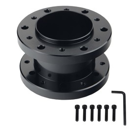 Dewhel 5cm Black Height Aluminium Steering Aluminum Spacer for Aftermarket Steering Wheel Hub Adapter Boss Kit