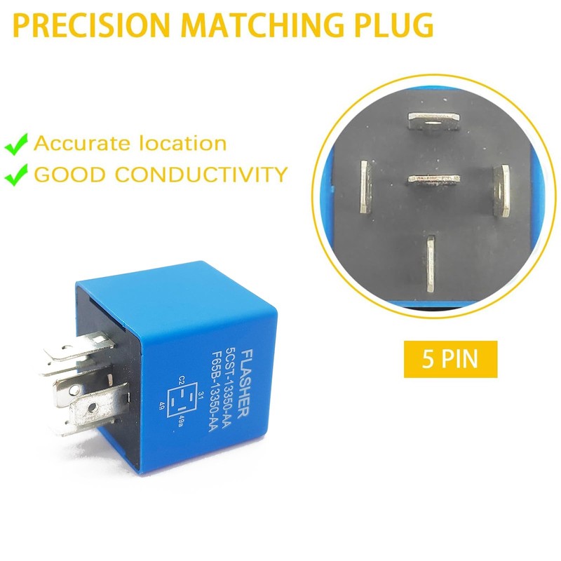 5 pin 12 Volt Turn Signal Flasher Relay for Lights