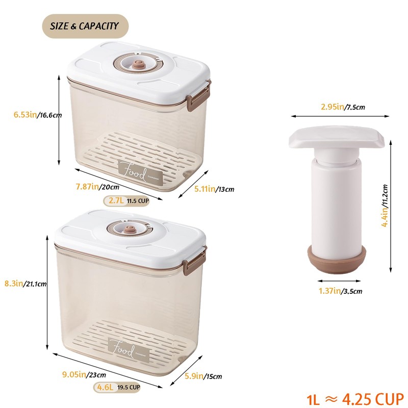 AYYOYYOY Vacuum Seal Containers - Marinade and Keep Food Fresh