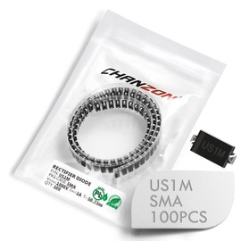 (Pack of 100) Chanzon US1M SMD Ultra Fast Recovery Recovery Diode 1A 1000V 50-75ns SMA (DO-214AC) 1 Amp 1000V Electronic Diodes