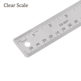 Kozelo 3pcs Stainless Steel Ruler - [6 Inch, 18 Inch, 24 Inch] Double-Scale Metal Measuring Tools with Non-Skid Backing for Architectural Design Use