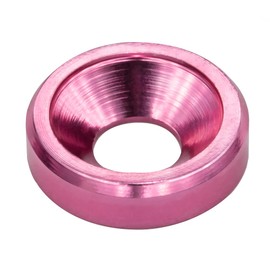 [60PCS] M3 Finishing Countersunk Washers, Anodized Aluminum Alloy, Head Washers Gaskets Cup Shim for Screw RC/FPV/PC/Drone/Mechanical Accessories Parts, Pink