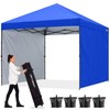 ABCCANOPY Easy Pop up Canopy Tent with 2 Sidewalls for