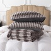 Wajade Fluffy Jacquard Striped Comforter Set King Size Ultra Soft