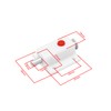 LT Easiyl 4pcs White Plastic Push Button Spring Loaded Automatic