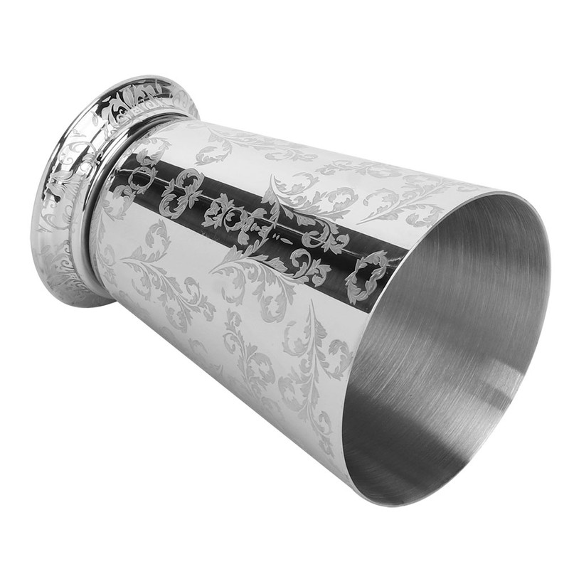 400ml Stylish Tree Leaf Pattern Stainless Steel Cocktail Cup Mug