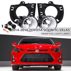 Unbranded For 2014-2016 TOYOTA SCION TC/ZELAS Front Clear Fog Lights Lamps Cover w/Bulb