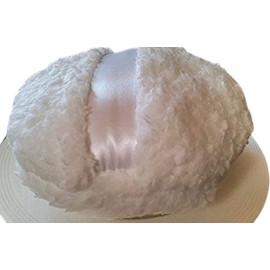 Monster Sized White Fluffy Fleece Powder Puff for Dusting Powder - 4 Sizes Available