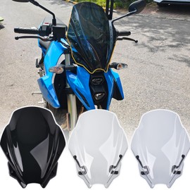 Midimttop Motorcycle Windscreen Windshield Bracket Visor Viser Front Fairing Flyscreen Air Spoiler Wind Deflector fit for SU&ZU&KI GSX8S GS X8S GSX-8S Accessories 2023 2024 (Black Smoke)