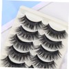 Baluue 5pairs Thick Exaggerated Faux Eyelashes Soft Fiber Artificial Lashes