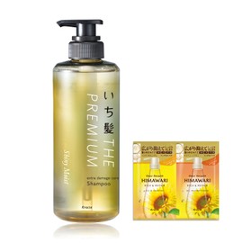 ICHIKAMI THE PREMIUM Extra Damage Care Shampoo (Shiny Moist) Pump, Bonus