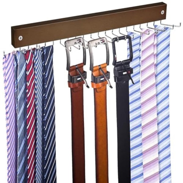【2 in 1】 Tie Organizer Belt Organizer Wall Mounted, Space
