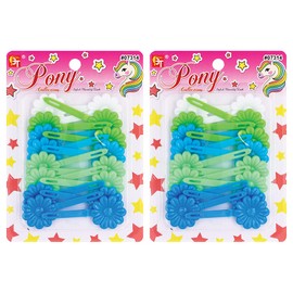 Beauty Town Hair Clips Barrettes – 32 PCS Colorful Hair Clip Pins for Kids Girls Toddlers Women 3" inches Barette Clips (Green/Blue Assorted)