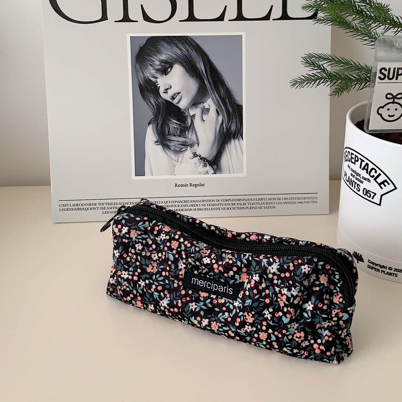 SSyang Pencil case with, Black Floral, pencil case