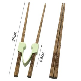 Chopstick Helper Training Chopstick Easy-to-Use Learning Chopsticks with 2 Pairs Wooden Chopstick for Beginner, Trainers or Learner