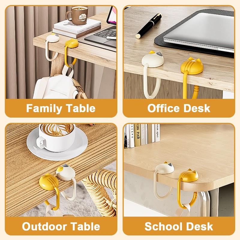 Pack of 2 Bag Holder for Table, Foldable Bag Hook,