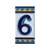 House Numbers Ceramic Tile Letters & Frame Spanish Orange Blue