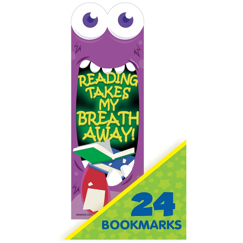 Eureka 834052 Monster Breath Guacamole Scratch and Sniff Bookmarks for