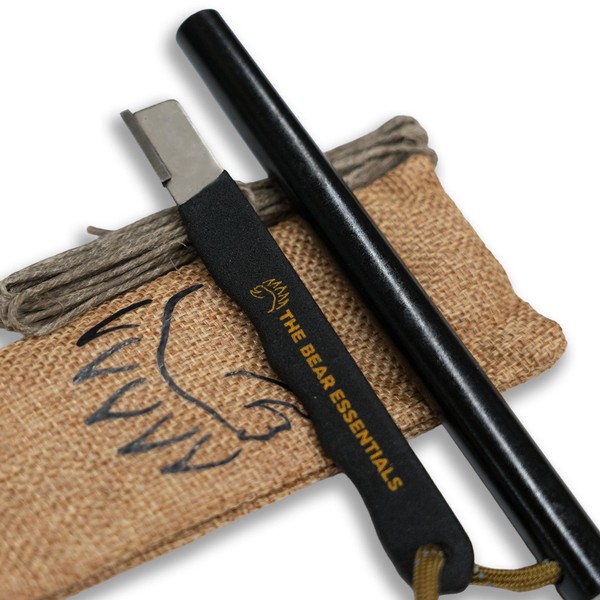 The Bear Essentials 6" x 1/2" Large Ferro Rod &