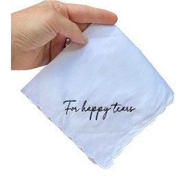 For Happy Tears Wedding Handkerchief Embroidered