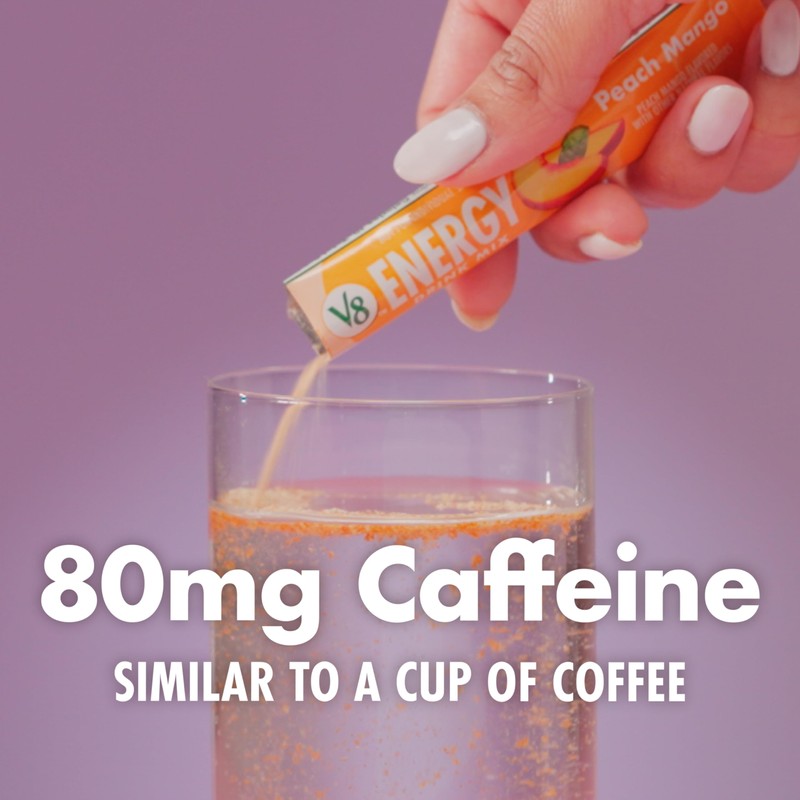 V8 Energy Peach Mango Energy Drink Powder, .10 oz Packet