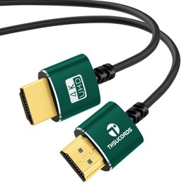 Thsucords Slim HDMI Cable 1FT, Ultra Soft & Thin HDMI to HDMI Cord, Extreme Flexible & Skinny HDMI Wire Supports High Speed 4K@60Hz 18gbps 2160p 1080p