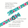 Olahibi Dog Collar and Leash Set, Rose Pattern, Polyester Material,