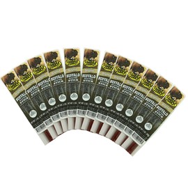 Original Delicious BEST Exotic Pack - 3 Types of Wild Game 1 Oz. Stick – Elk, Buffalo and Venison with Pork Sticks – No Antibiotics or Hormones (Buffalo Original, Buffalo Original 12 Sticks)