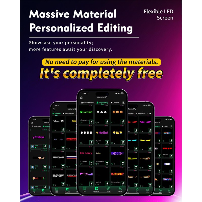 LED Lights for Car 2PCS - 23.6" 4.73" Devil's Eye