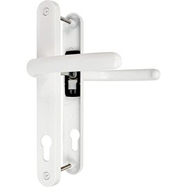 uPVC Door Handles Set Lever/Lever White 92pz - 210mm Screw to Screw - Back Plate 240mm
