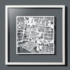 Istanbul Paper Cut Map White 30x30 cm Paper Art