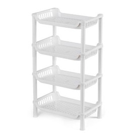 Kitchen Spice Rack Multipurpose 4 Tier Large Capacity Standing Storage Shelf for Kitchen Bathroom