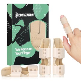 EDNYZAKRN 4Pcs Finger Splints, Finger Brace for Trigger Finger - Broken Finger - Arthritis - Straightening, Finger Protectors Support for Index - Middle - Ring Finger