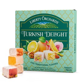 Liberty Orchards, Turkish Delight - Premium Chewy Gourmet Vegan Candy 10 Oz.