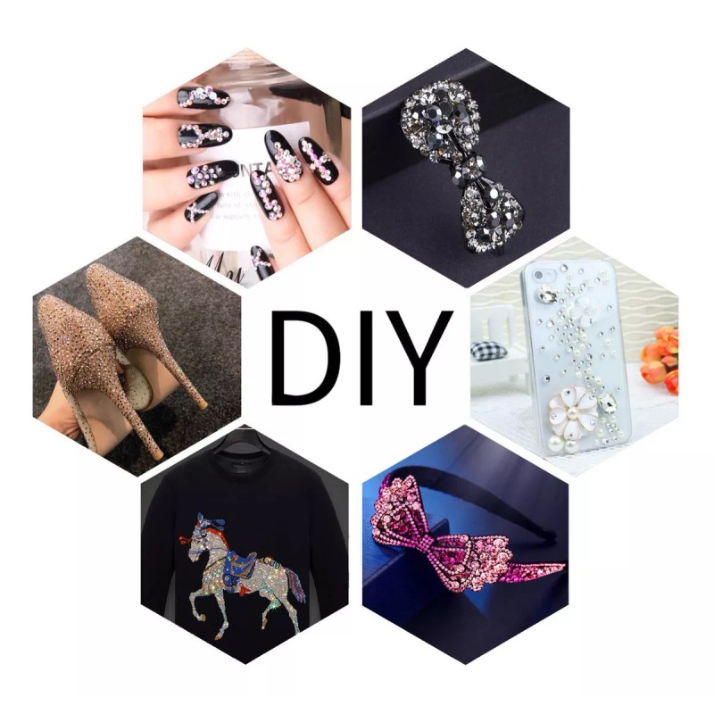 Courhope 6616 Kit De Bisuteria Cristal Pedreria Para Ropa Uñas