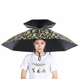 ZEWZE Wear Umbrella, Handsfree, Leisure Hat, Hat-Shaped, Parasol, Folding, Fishing Light Rain, Rainy Season, Heatstroke Prevention, Sun Protection, Sunshade, Rain Gear, Farming Work, Sports Watching,