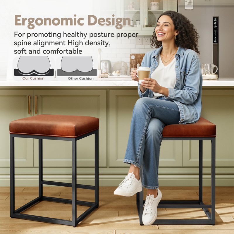 MAISON ARTS Counter Height 24" Bar Stools Set of 2