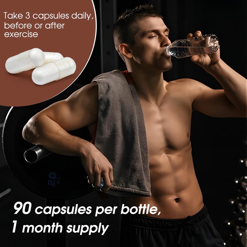 HFELIZ HMB and Leucine Supplement, 3500mg L-Leucine HMB with Vitamin